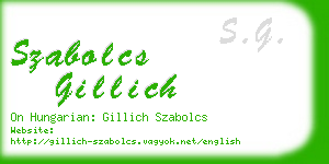 szabolcs gillich business card